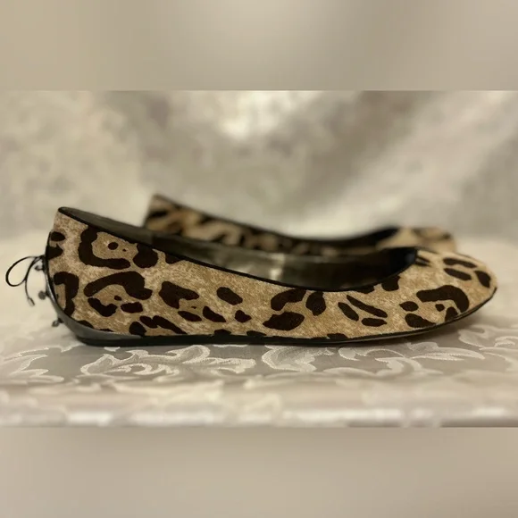 Sam Edelman Joya Calf Hair Leopard Print Ballet Flats, Size 9 - Picture 3 of 12
